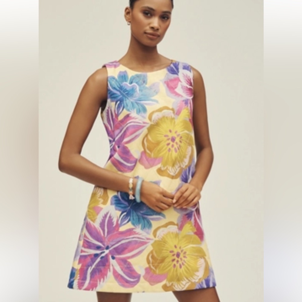 FARM RIO X
ANTHROPOLOGIE
SLEEVELESS MINI SHIFT
DRESS - Picture 4 of 4